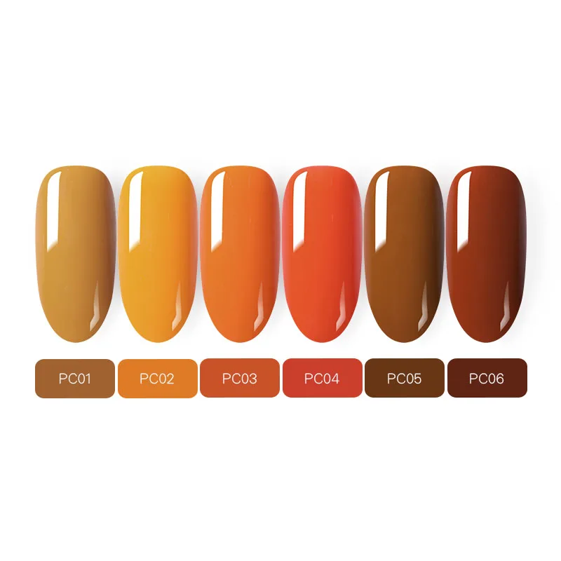 BORN PRETTY 6ml Pumpkin Color Series UV Gel Nail Polish Semi Permanent Soak Off Art Varnish Design | Красота и здоровье
