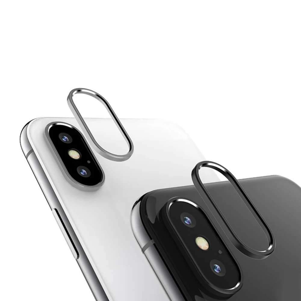 New Soft Tempered Glass Film Metal Rear Lens Protective Ring Set Camera Screen Protector Cover For iPhone X XS MAX 8 7 Plus | Мобильные