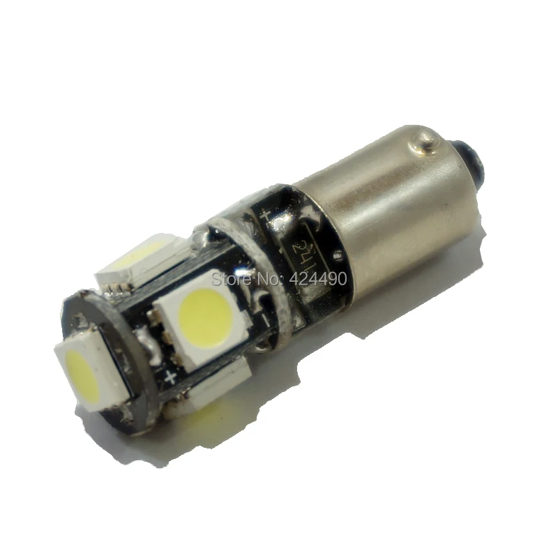 10X BA9S 5 SMD 5050 светодиодный Canbus лампы без ошибок t4w h6w Автомобильный светильник