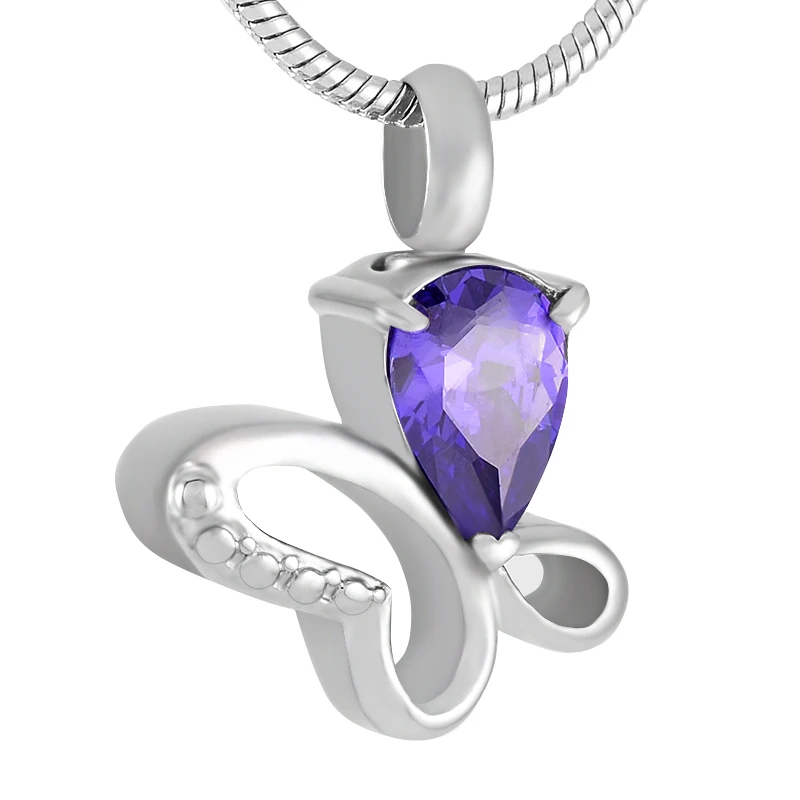 (Только Кулон) синий/фиолетовый/красный/оранжевый/черный кристалл бабочка из