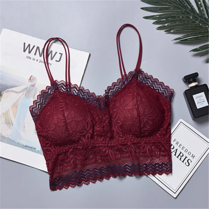 

2019 Casual Lace Embroidered Tube Top Woman Sexy Female Sexy Bra Tops