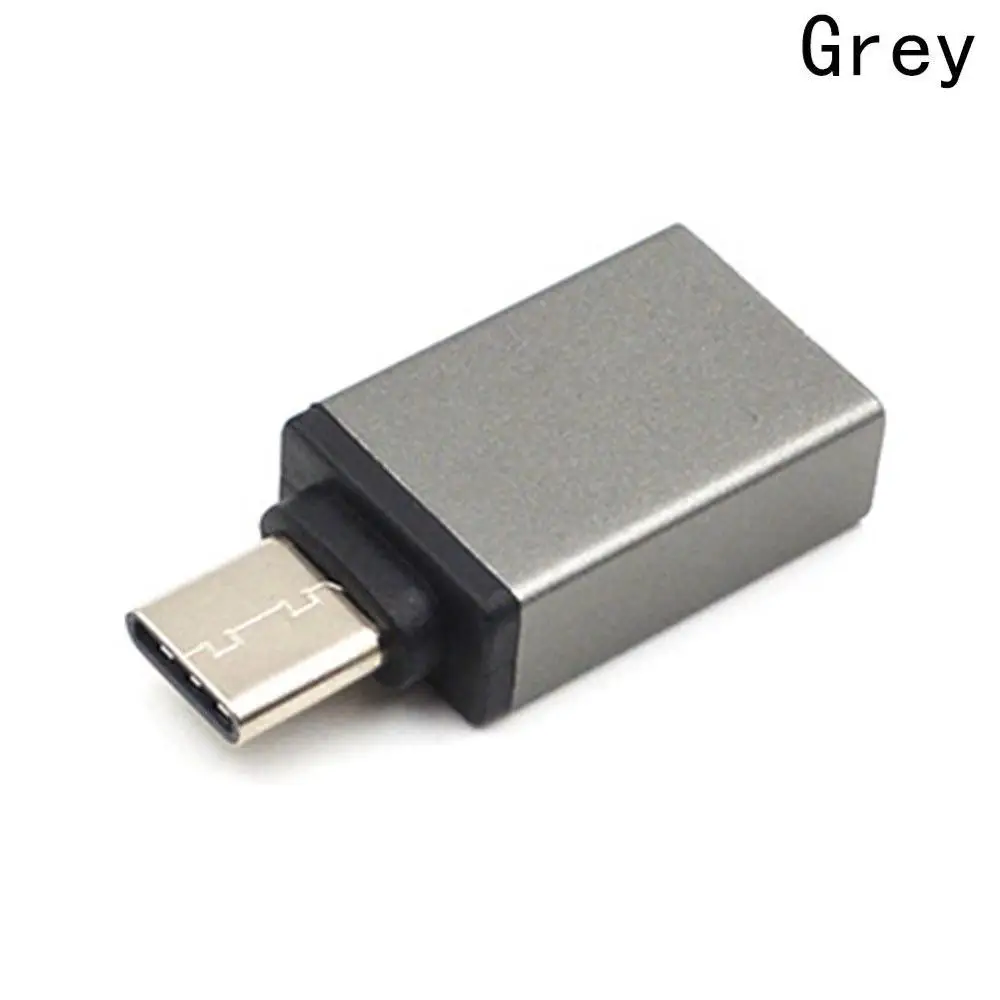 USB-C тип-c к USB мини-адаптер OTG 3,0 конвертер для samsung Galaxy Note8 высокоскоростные сертифицированные аксессуары для мобильных телефонов зарядное устройство - Цвет: Серый