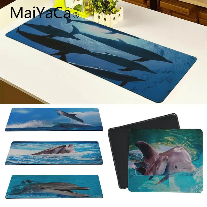 

MaiYaCa Vintage Cool Dolphins Panda Comfort Mouse Mat Gaming Mousepad Large Thicken Comfy Waterproof Gaming Rubber Mouse Pad