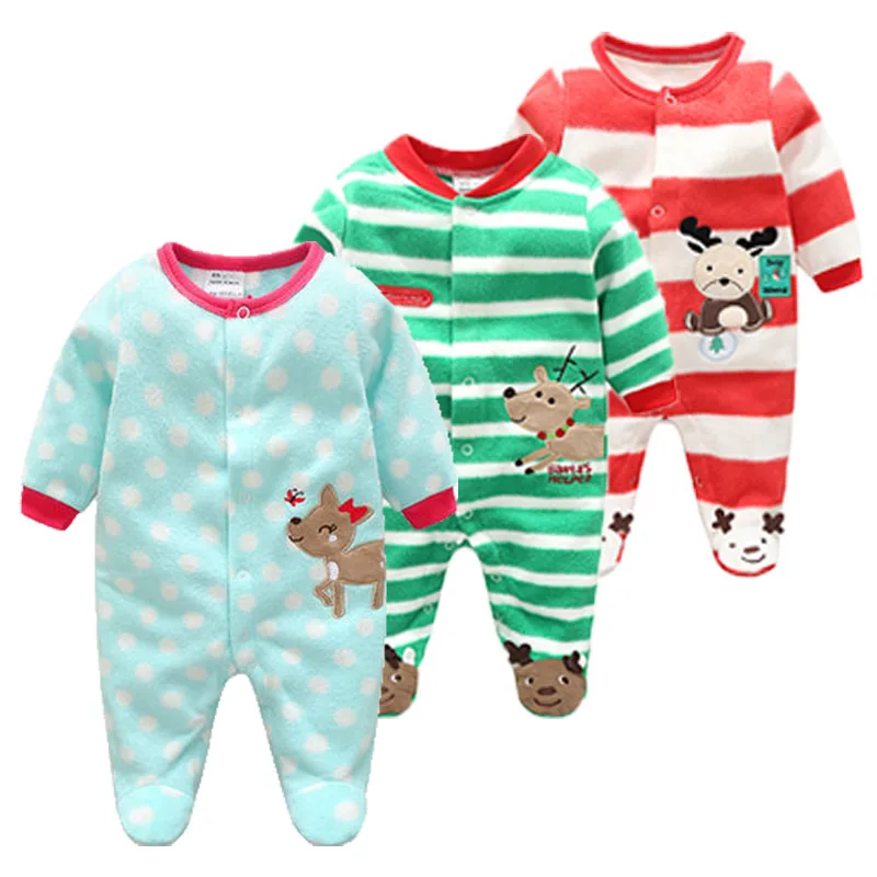 Хлопковые детские комбинезоны Рождественская одежда для маленьких мальчиков 2020