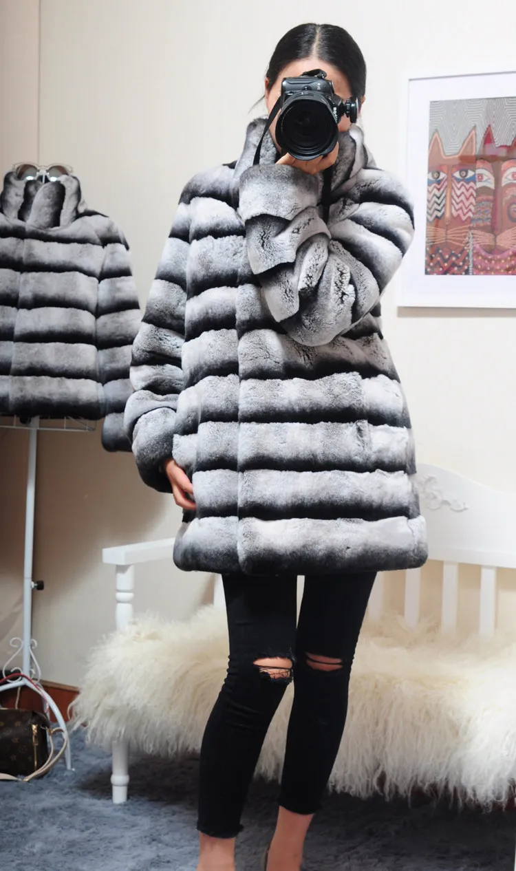 OFTBUY длинное пальто с натуральным мехом, зимняя куртка, женская верхняя одежда из натурального меха кролика Рекс, Толстая теплая брендовая Роскошная Повседневная куртка с воротником-стойкой