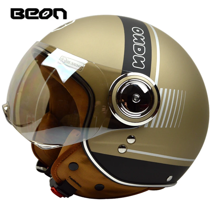Новое поступление модный бренд Beon мотоциклетный шлем Ретро Скутер открытый