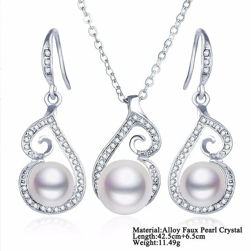 Нежный жемчуг лучший ювелирный набор невесты простая мода ожерелье из ключицы