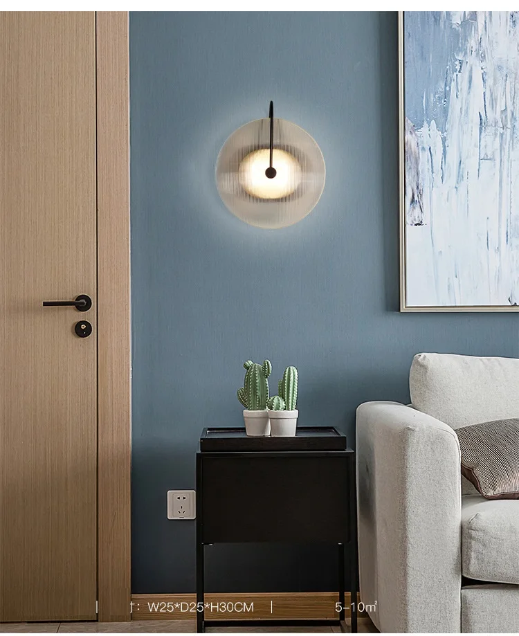 Настенные лампы LukLoy в скандинавском стиле креативный стеклянный светильник на