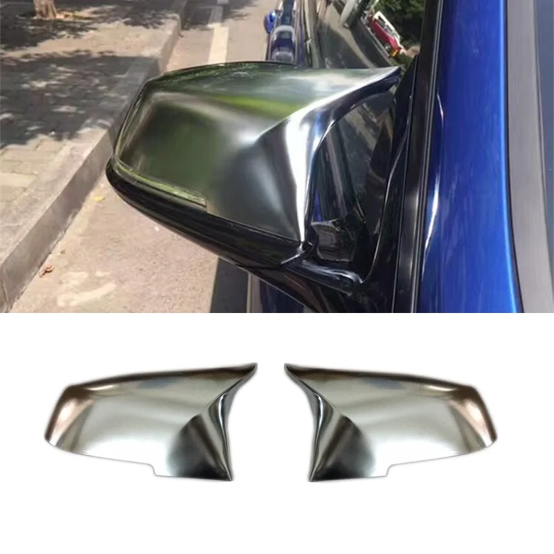

Матовая хромированная крышка зеркала для BMW 1 2 3 4 серии F20 F21 F22 F23 F30 F31 F32 X1 E84 M-look, сменные автомобильные аксессуары