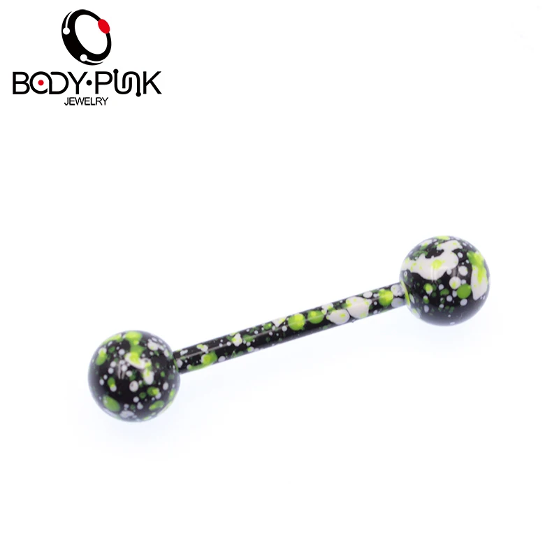 Тело Панк Горячие Продажи 1 комплект язык кольцо стержень из нержавеющей стали