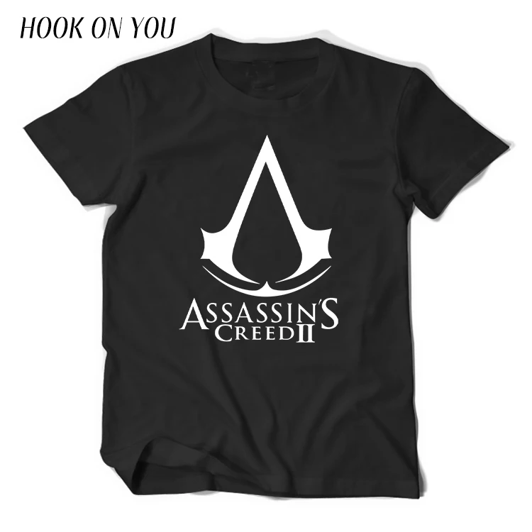 Новое поступление 2017 года крутая игра assasins Creed 2 печатных футболки 100% хлопок Для
