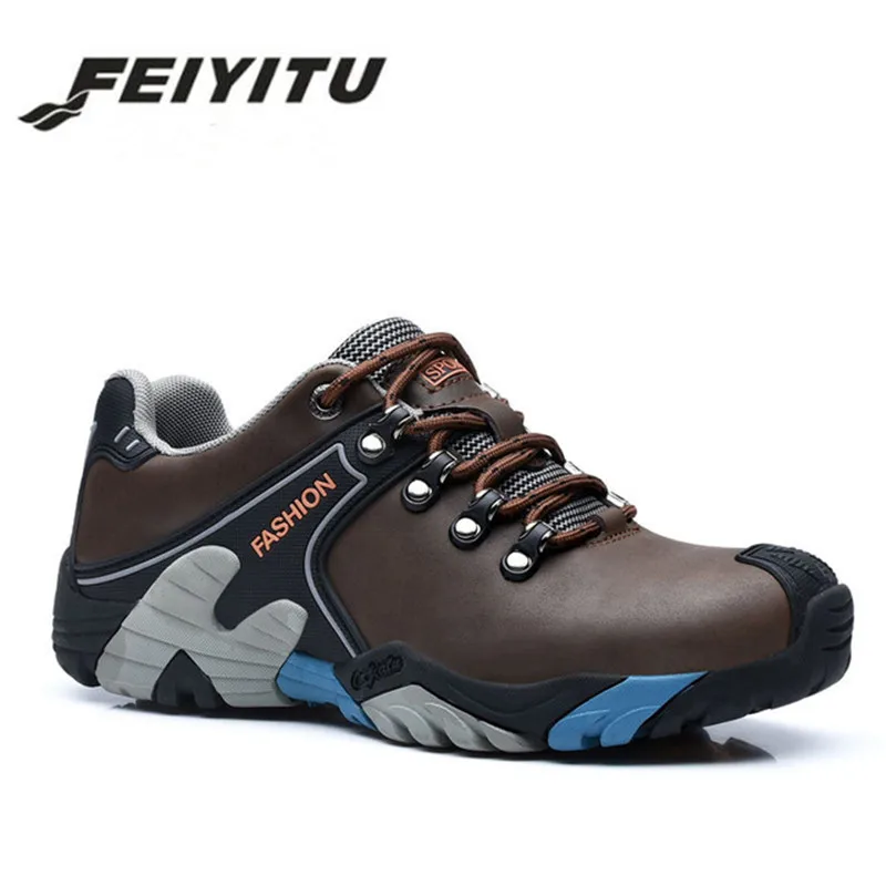 

feiyitu Leather Winter Warm Fur Male Shoes For Men Fahion Casual Lovers Sneakers Wear Resisting Walking Couples Footwear