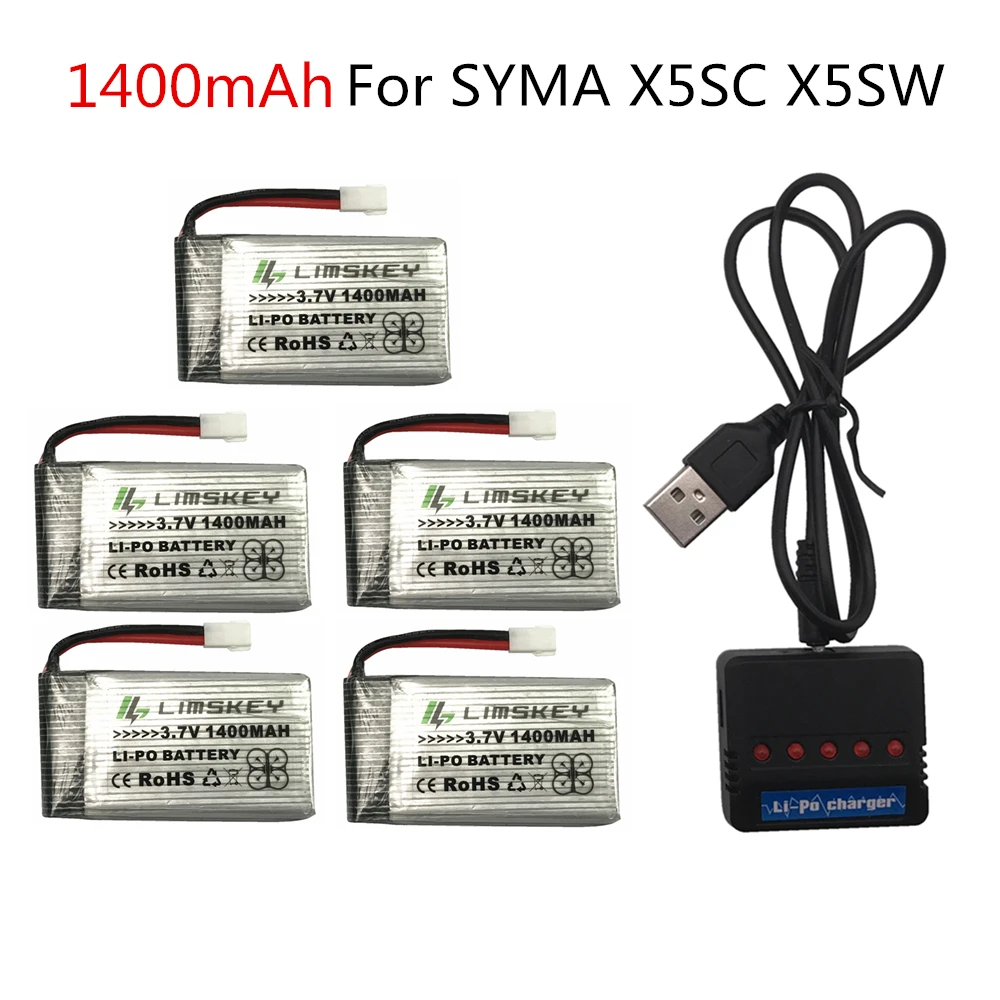 Limskey 1400 мАч 3 7 в литий полимерный аккумулятор + зарядное устройство USB переменного