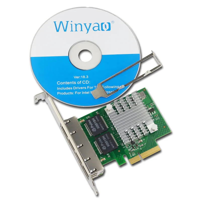 WYI350T4 RJ45 PCI-E Gigabit Ethernet сетевой адаптер NIC intel I350-T4 I340-T4 | Компьютеры и офис