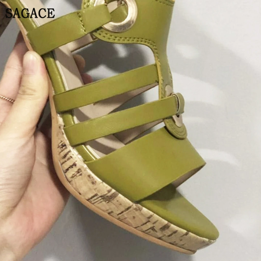 SAGACE/женские элегантные босоножки на высоком каблуке с открытым носком и ремешком