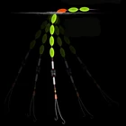 1 группа 6 шт.3 шт. овальный красныйжелтый мини-поплавок для рыбалки, плавающий поплавок, бусины с отверстием без стопора