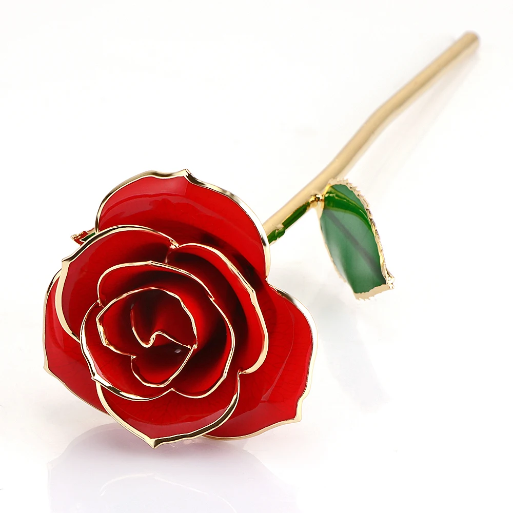 ABEDOE Creative Valentine's Day 24K Gold Trimmed Rose Transparent Stand Exquisite Gift Box Romantic for Lover Girl Birthday | Дом и сад