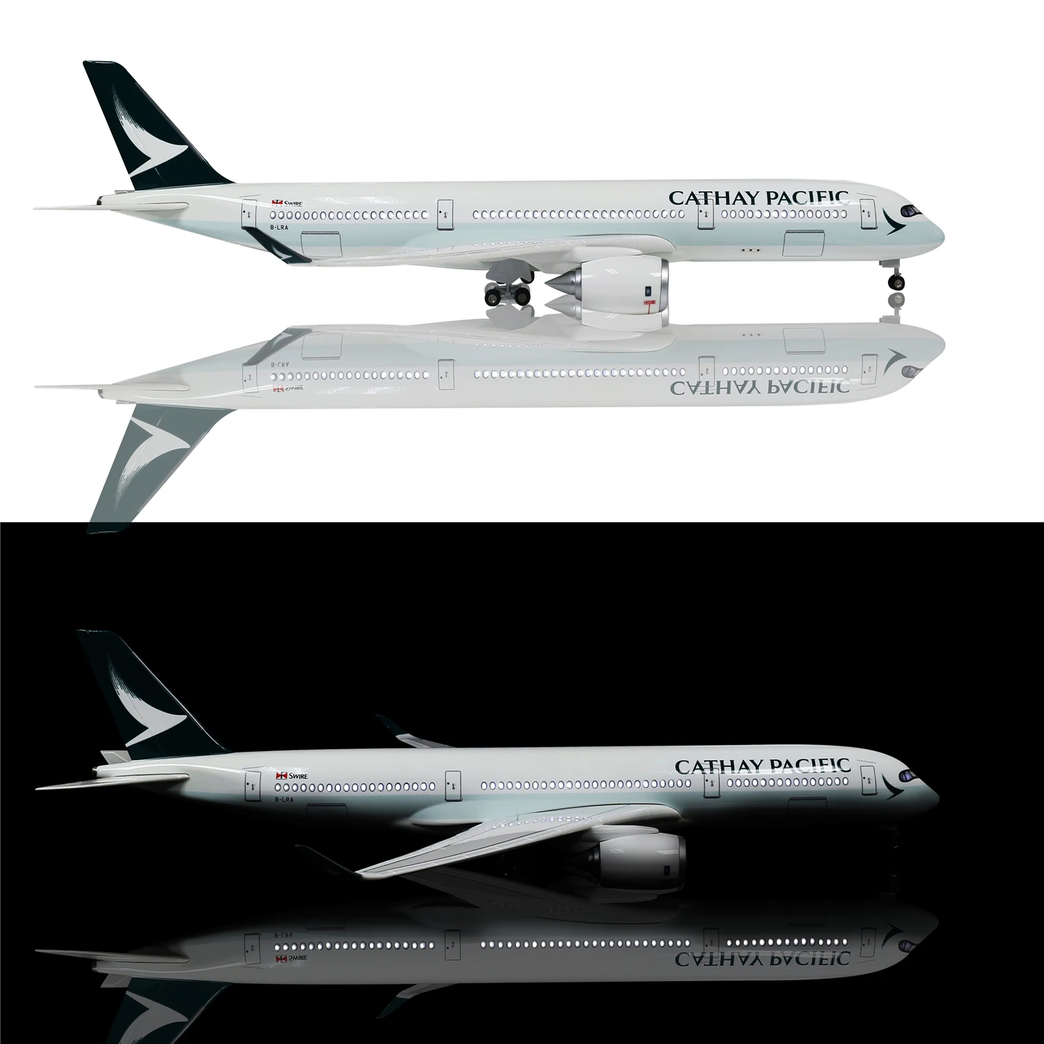 46 см 1: 160 модель самолета Cathay Аэробус A350 с светодиодный свет (сенсорный экран или