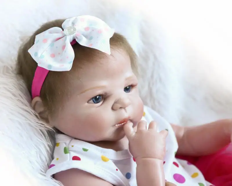 Reborn Baby Doll Vinyl Full Silicone Body 23 inch 57cm Babies Lifelike Little Girl Women Nursing Treats Shooting Props | Игрушки и хобби