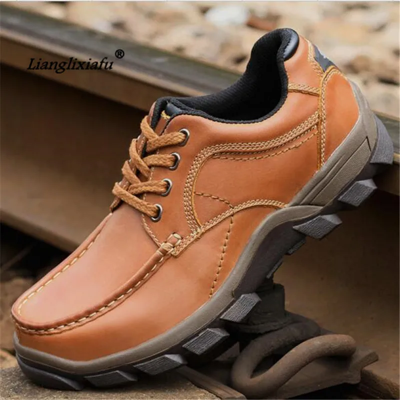 

LLXF Plus:38-46 47 2017 Genuine cowhide Unisex Pedal mountain Men's Autumn/Winter Round Toe Outdoor Climbing shoes Free shipping