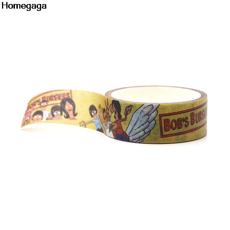 Homegaga Bob's burger мультфильм аниме дети забавные васи diy Скрапбукинг клейкая бумага Маскировочная Лента Печатный шаблон наклейки D1972