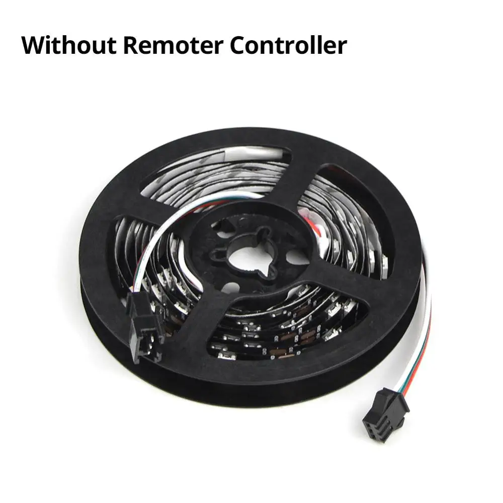 Without Remoter AIMENGTE DIY Мечта цвет фея светодиодный свет шкафа DC5V Пиксельная адресация RGB USB Светодиодная лента для V гардероб лестница Рождество - Цвет: Without Remoter