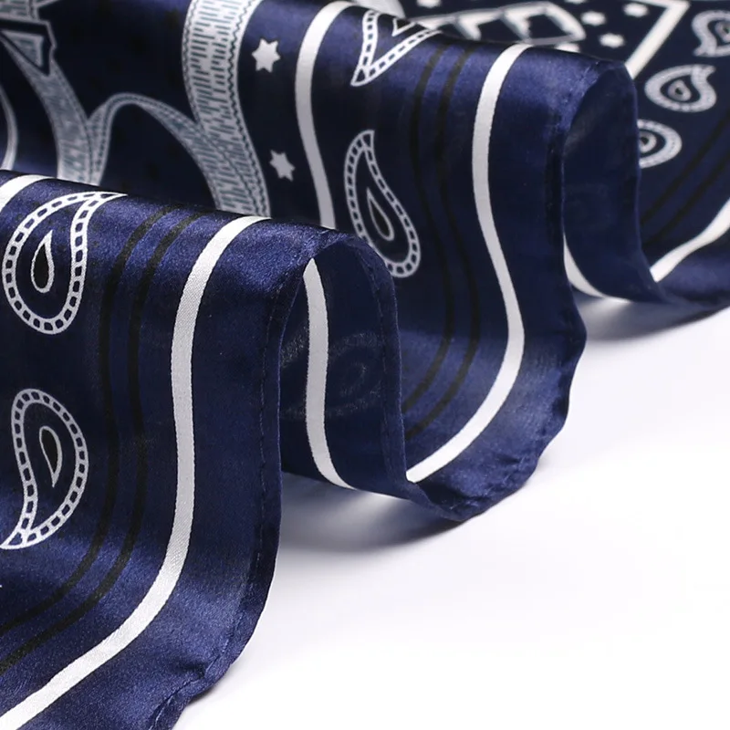 Мужской платок из 100% натурального шелка квадратный шарф универсальная