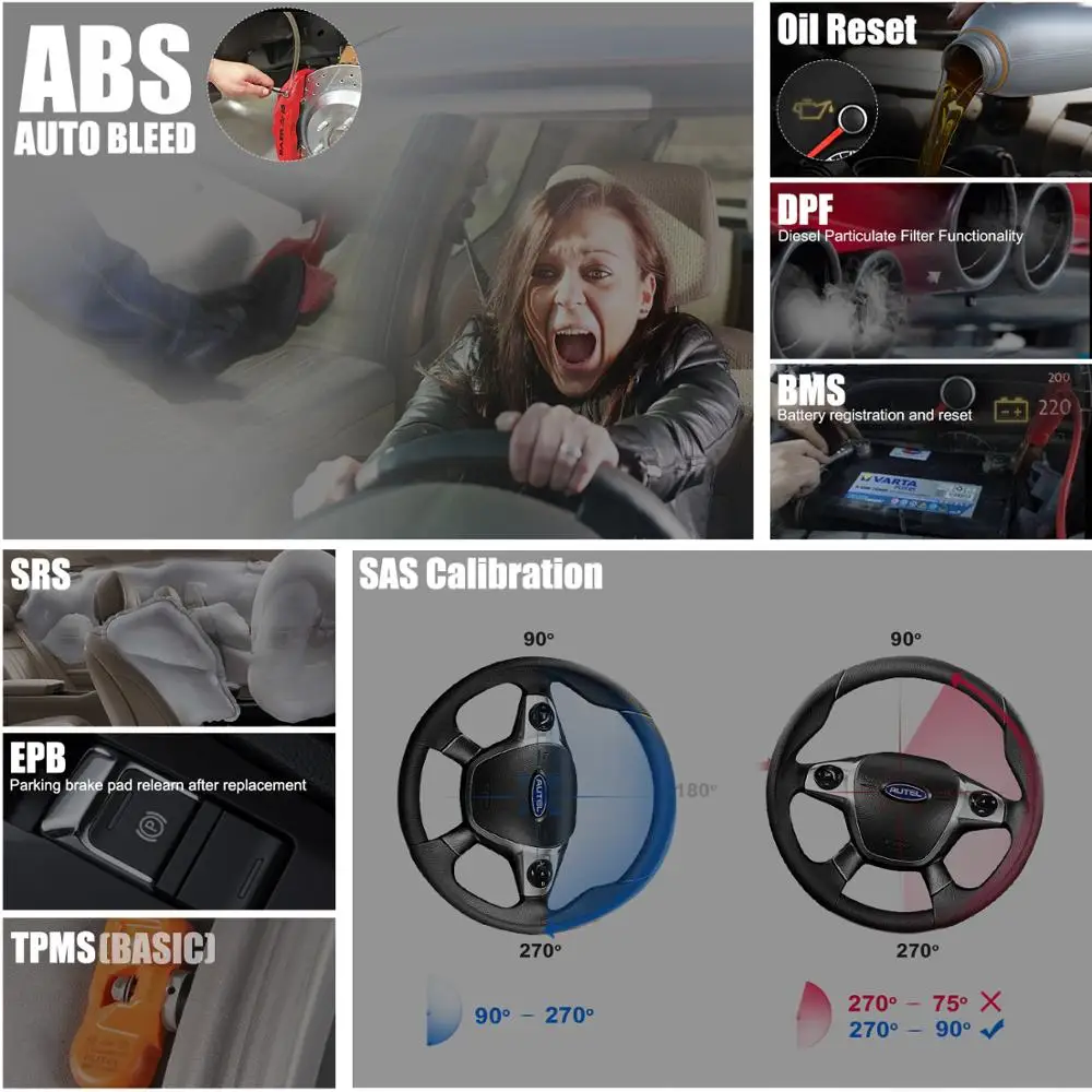 Autel MaxiPRO MP808K автоматический диагностический инструмент OBD2 считыватель кодов Сканер OBD 2 vag com scania Автомобильные диагностические инструменты