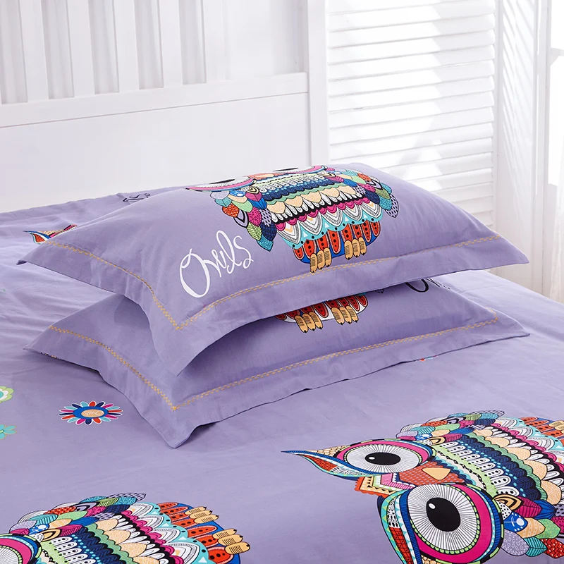 Сова Постельные принадлежности набор король Queen размер полный пододеяльник