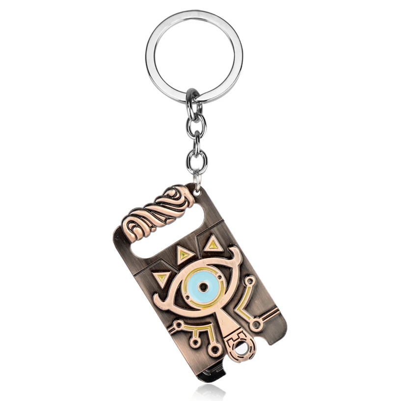 rose gold Legend of Zelda брелок Шейх сланец кулон брелок ювелирные изделия дыхание диких игр брелок держатель для ключей аксессуары косплей - Цвет: rose gold