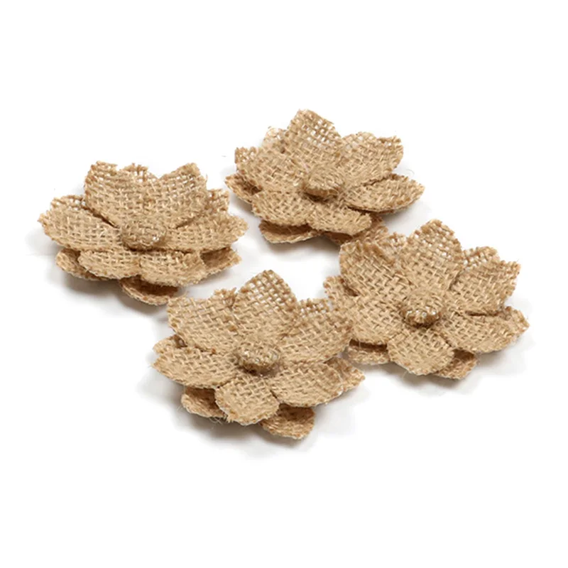 5pcs/lot 6.5cm Linen Artificial Flowers Head For Wedding Home Decoration DIY Scrapbook Accessories Crafts Ornaments LX496 | Дом и сад