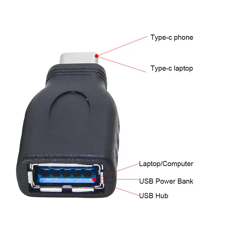 Urijk 1 шт. Usb 3 type-c штекер к 0 Женский адаптер Разъемы черный для компьютера внешний USB