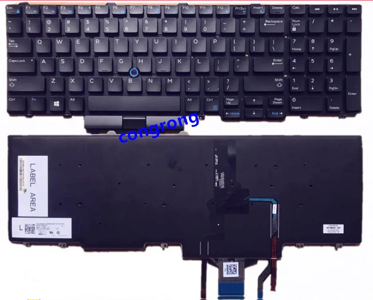 Клавиатура US для DELL Precision E5550 E5570 E6540 3510 M3510 7510 M7510 клавиатура с подсветкой