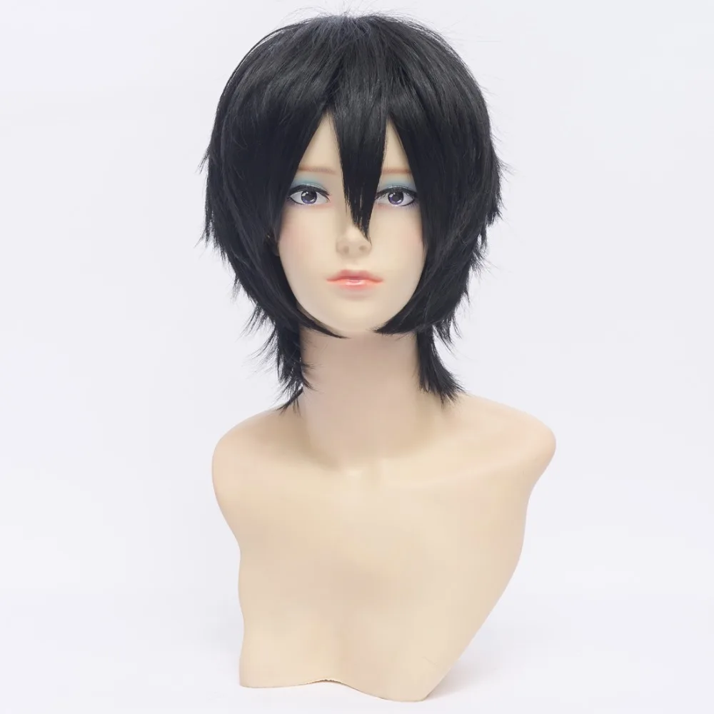 Sword Art Online SAO Kirigaya Kazuto Kirito Short Black Cosplay Wig Synthetic Hair Halloween Costume Party Play Wigs | Тематическая