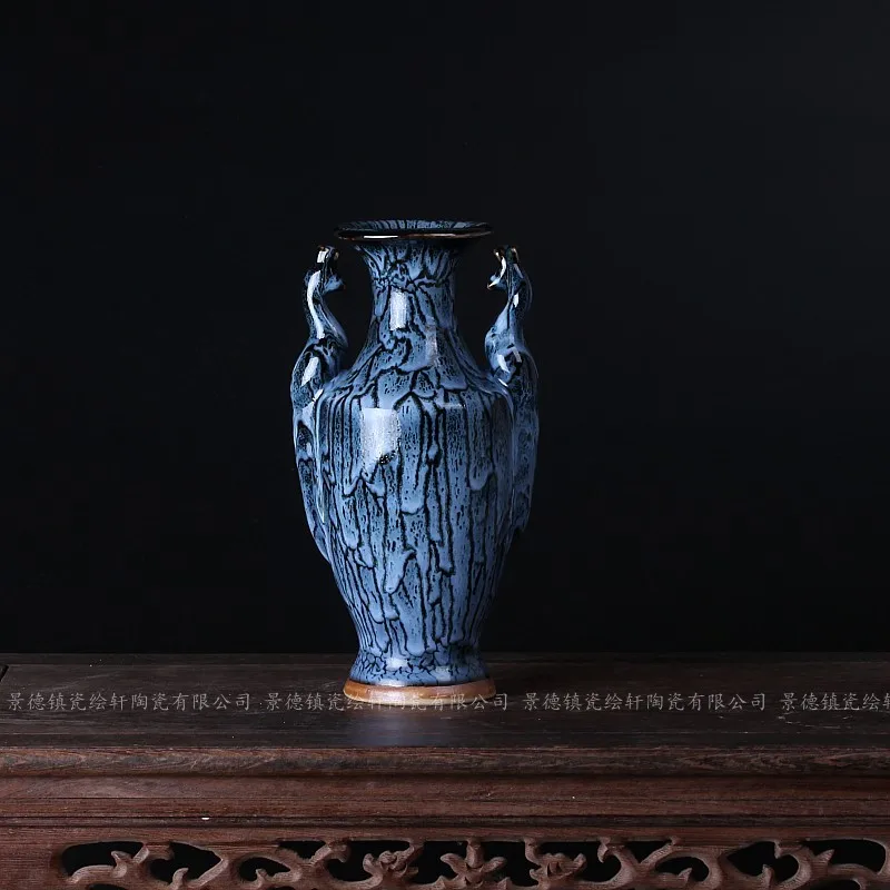 Цзиндэчжэнь керамика фарфор античная ваза современной гостиной украшения лист