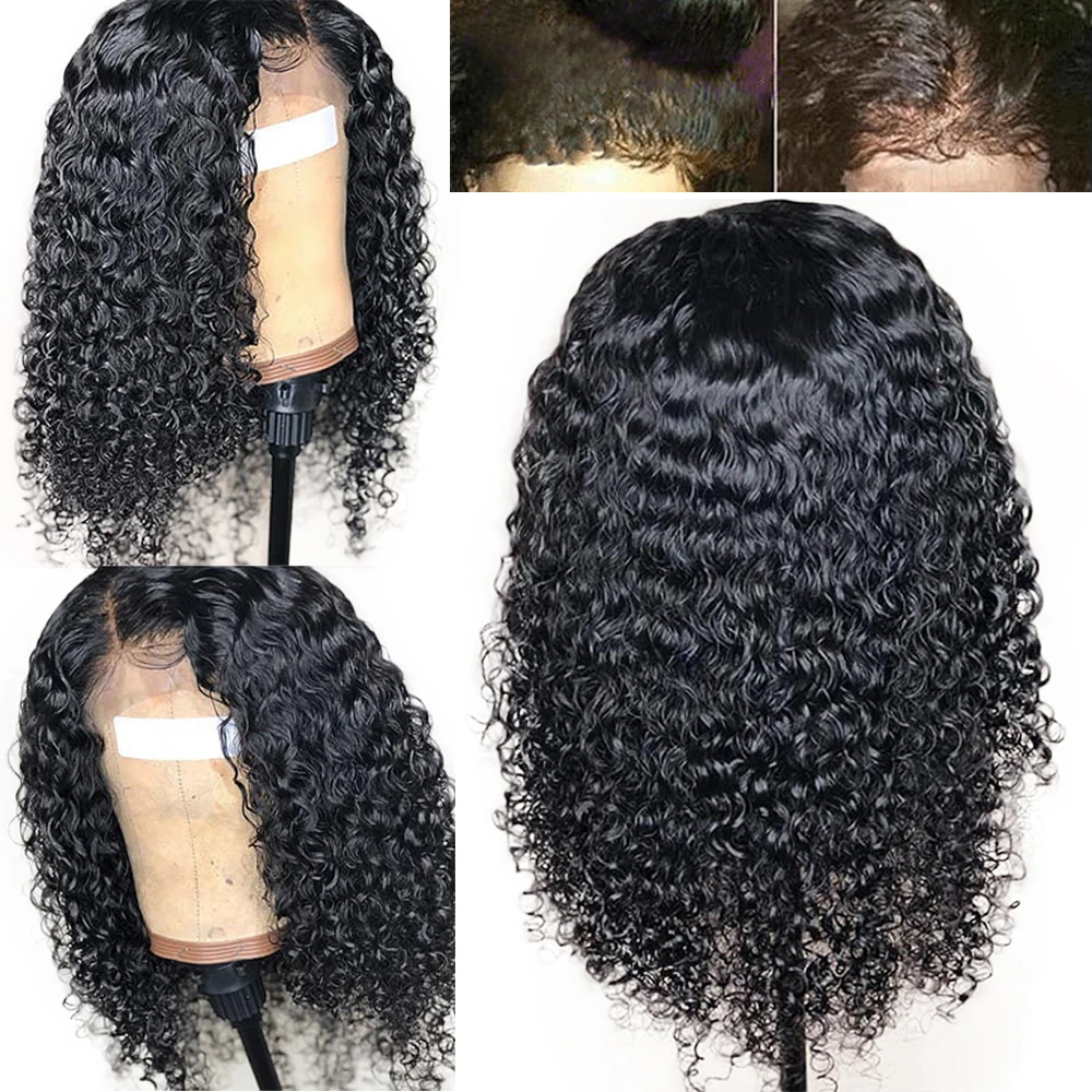 Eseewigs 150% волна воды 13x4 кружевной передний парик их натуральных волос для женщин бразильские волосы remy Предварительно сорванные с детскими волосами отбеленные узлы