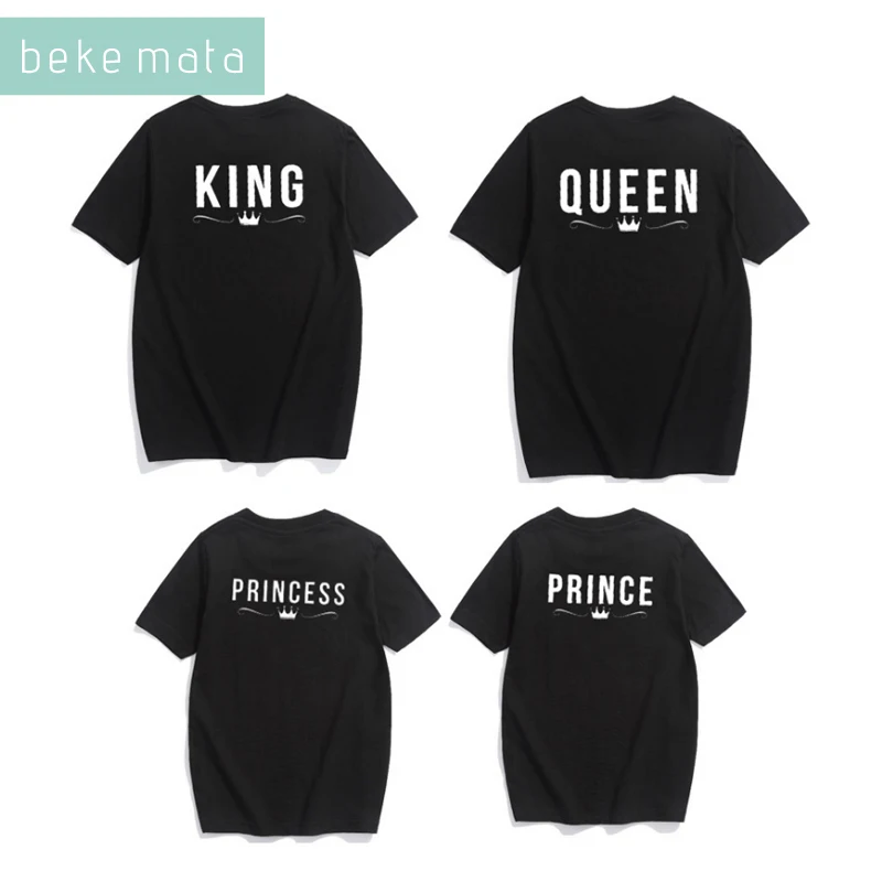 BEKE MATA Family Matching Clothes 2018 Summer King Queen Mother Daughter Father Son Baby T Shirts Look Clothing | Мать и ребенок