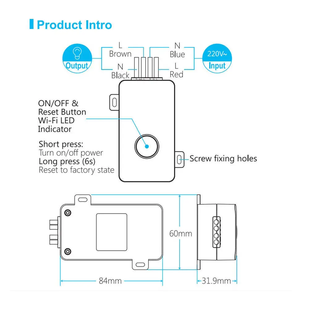 Broadlink SC1 пульт управления ler Box Smart Switch WiFi приложение для Alexa Google Home 2 4 GHz 433 MHz 10A