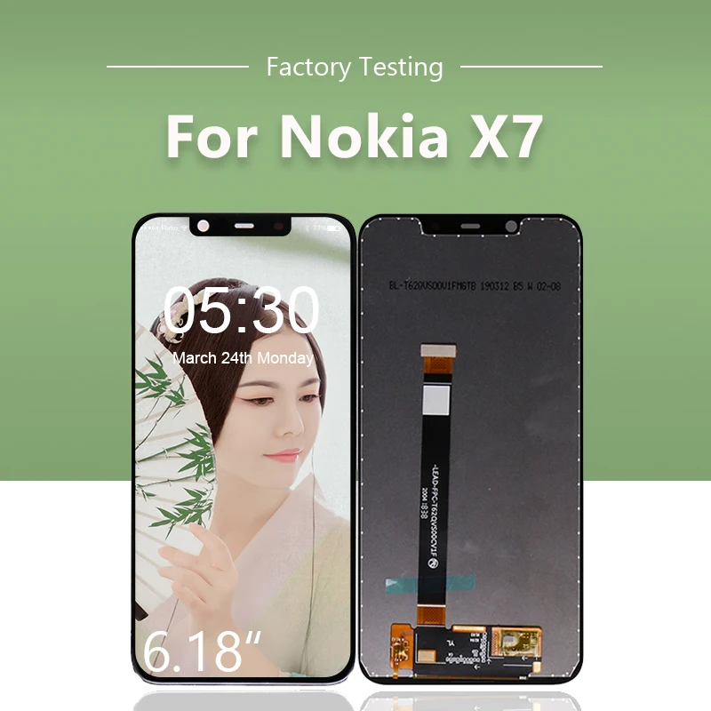 Для Nokia X7/7 1 Plus LCD с сенсорным экраном дигитайзер сборка для X7 дисплей Панель 6 18