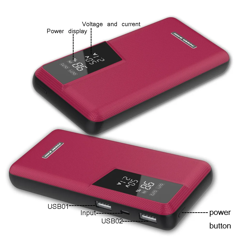 Tollcuudda 20000 мАч Powerbank Внешний батарея Портативный зарядки телефона зарядное
