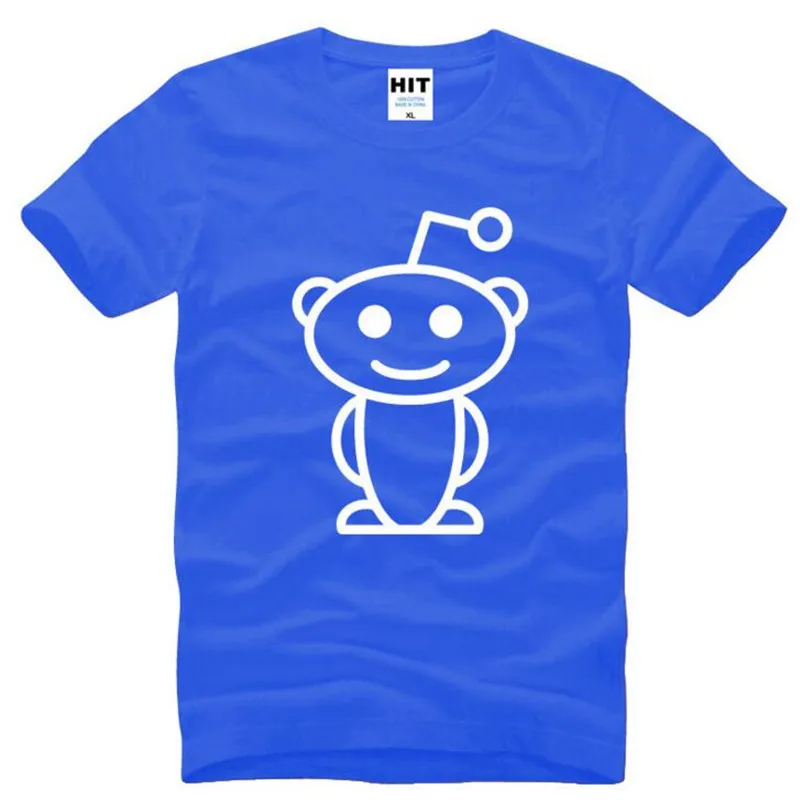 Милый Reddit пришельцы печати Футболка Для мужчин короткий рукав круглый вырез