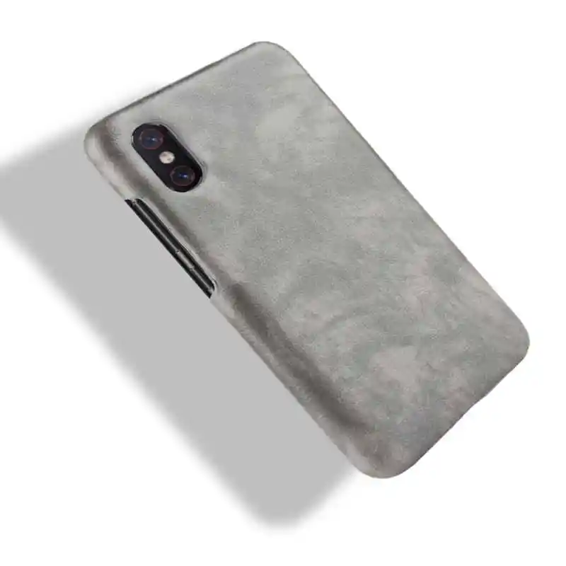 Серый Для Xiaomi Mi 8 explorer edition чехол Роскошный Личи шаблон pu кожа+ Жесткая задняя крышка из ПК для Xiaomi Mi 8 Pro чехол для телефона s - Цвет: Серый