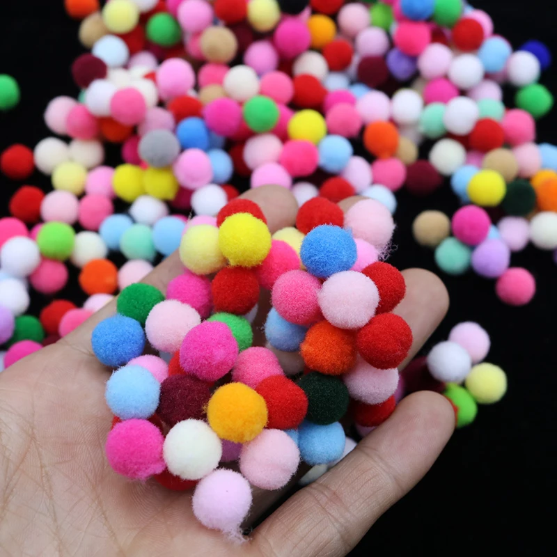 500-1000 шт 8/10/15/20/25/30 мм Мини пышная Нижняя Pom Poms помпонами ручной работы для детей игрушки свадебный Декор DIY товары для шитья и рукоделия - Цвет: Mixed colors