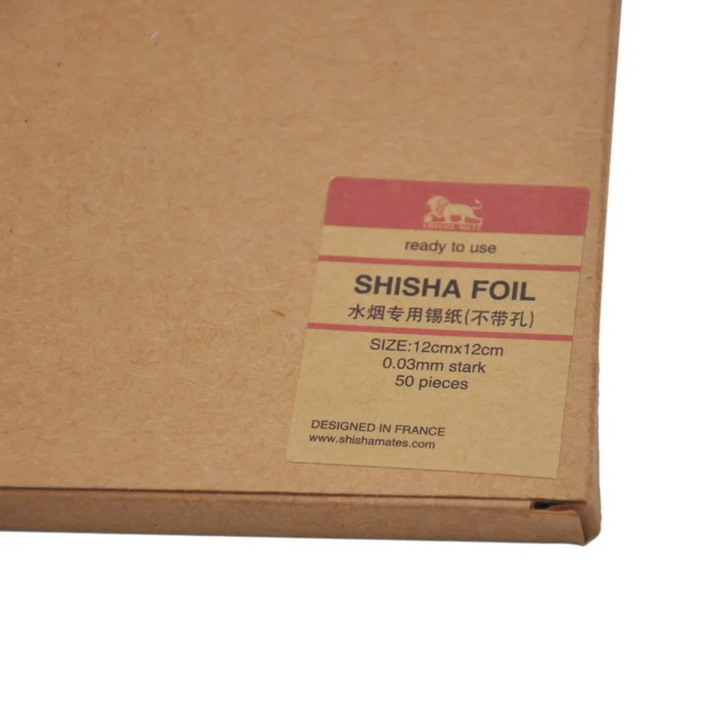 Алюминиевая фольга для кальяна с отверстием или без отверстия 0 03 мм 50 шт./упак.