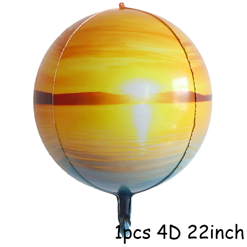 1pcs 4D 22inch 6 шт. воздушные шары для дня рождения, черные воздушные шары с цифрами, украшения для первого дня рождения, Детские воздушные шары, вечерние воздушные шары с гелием - Цвет: 1pcs 4D 22inch
