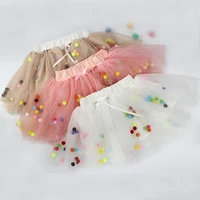 dfxd new baby girls skirts 2018 summer colorful balls stitching mini skirt england style kids girl princess rainbow tutu skirt