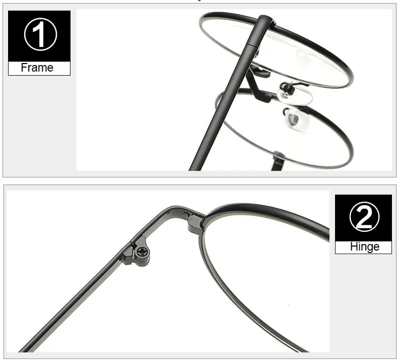 Очки с прозрачными линзами в металлической оправе для мужчин и женщин аксессуар