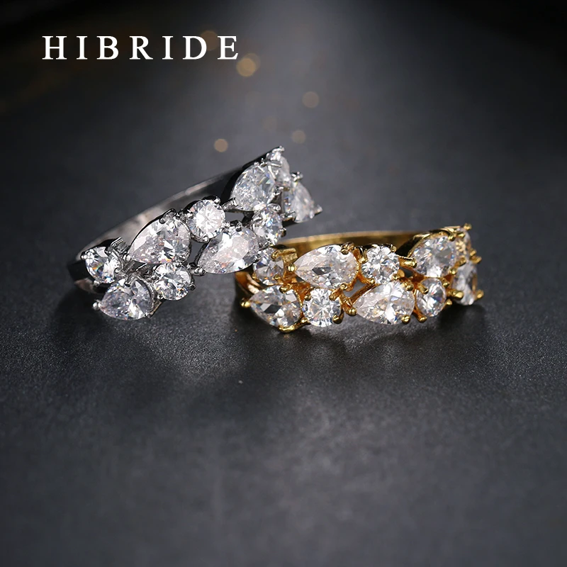 Женское Обручальное Кольцо HIBRIDE классическое обручальное кольцо с фианитом 3