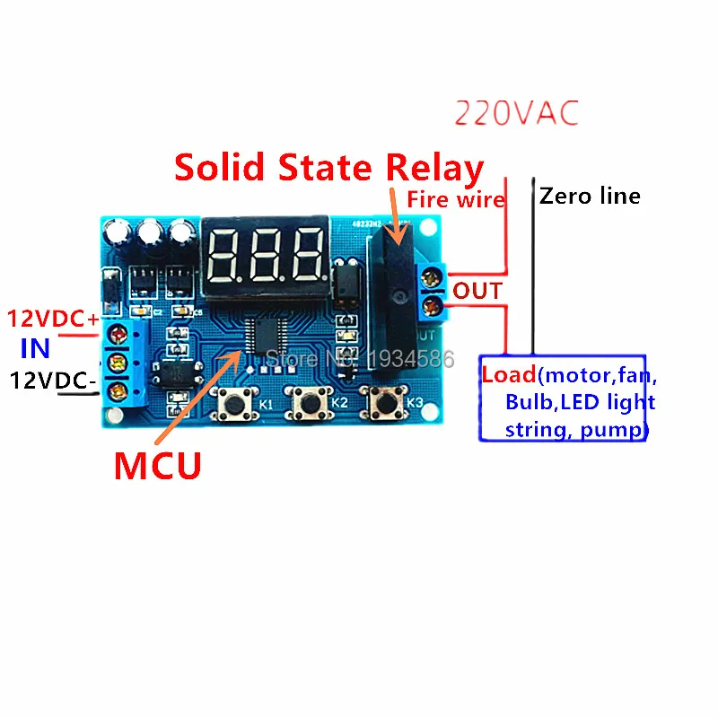 Многофункциональный твердотельный релейный цикл DC 12 В модуль синхронизации