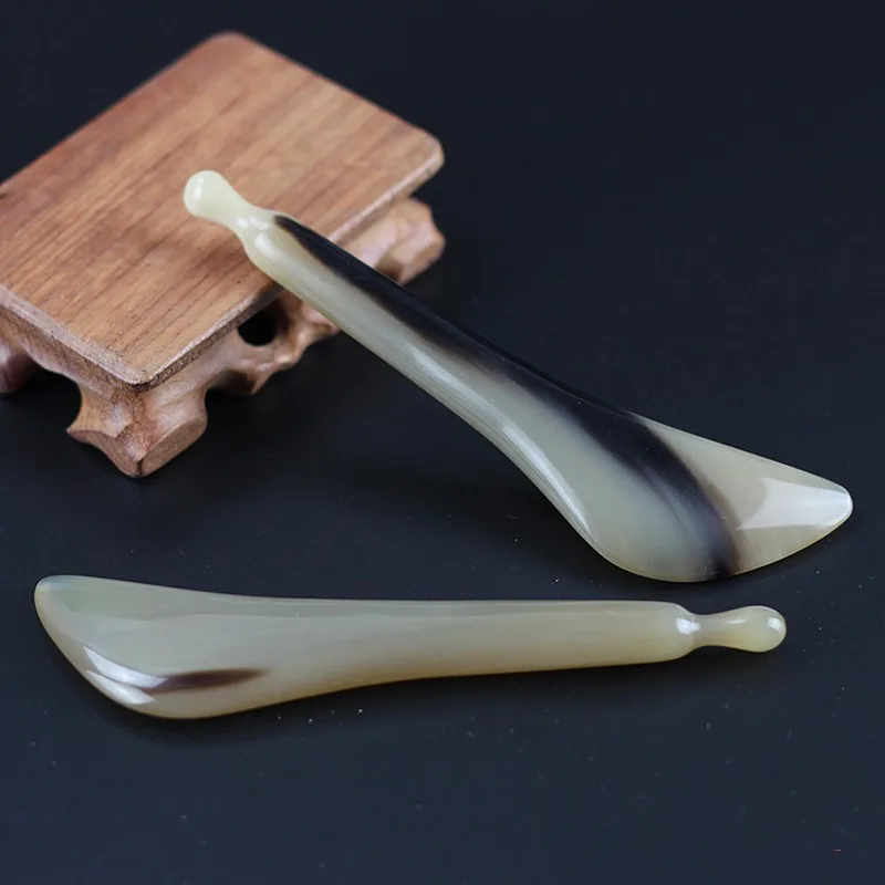 Белый бык рога Массажная палка доска Gua Sha скраппинг акупунктурный массажер